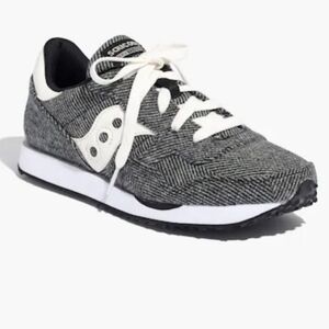 RARE ✨️Saucony × Madewell DXN trainer sneakers in wool herringbone size 8.5